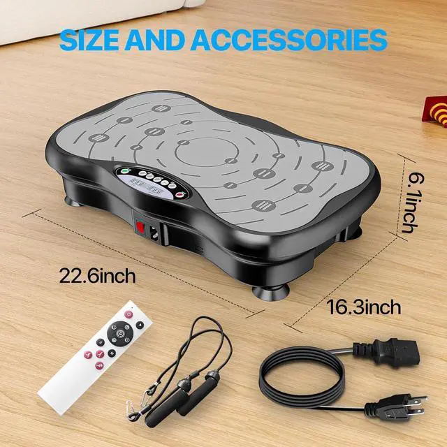 Alt view image 7 of 7 - Vibration Plate Exercise Machine for Lymphatic Drainage Weight Loss, Whole Body Workout Vibration Fitness Platform ,Home Training Equipment ,Sport Gym for Weight Loss Fat Burner for Women Men