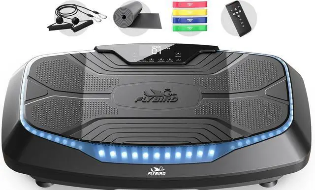 Main image of FLYBIRD 4D Vibration Plate 500 LBS Capacity, Oscillation, Linear, Pulsation Vibration Plate Exercise Machine, Triple Motors Vibration Plate for Bone Density Building & Lymphatic Drainage