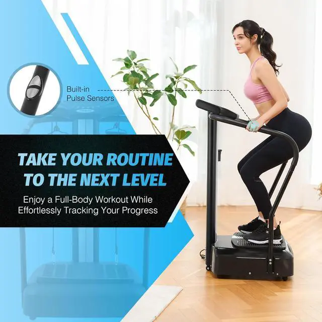 Alt view image 3 of 7 - ZELUS Whole Body Vibration Plate, 500W Vibration Plate Exercise Machine with 99 Levels 3 Preset Modes & 2 Resistance Bands, Training Fitness Vibration Platform Machine for Home Gym with 330lb Capacity