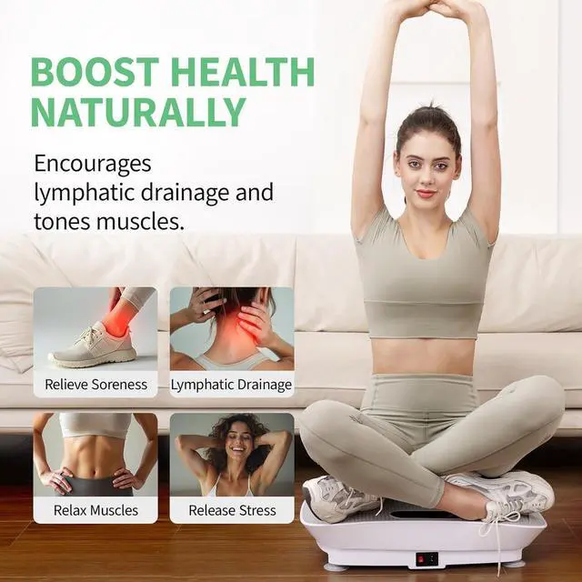 Alt view image 6 of 6 - Yesoul Vibration Plate Exercise Machine for Lymphatic Drainage& Weight Loss,Power Plate Vibration Platform with Remote,Full Whole Body Workout Vibration Platform,300-400 lbs Capacity