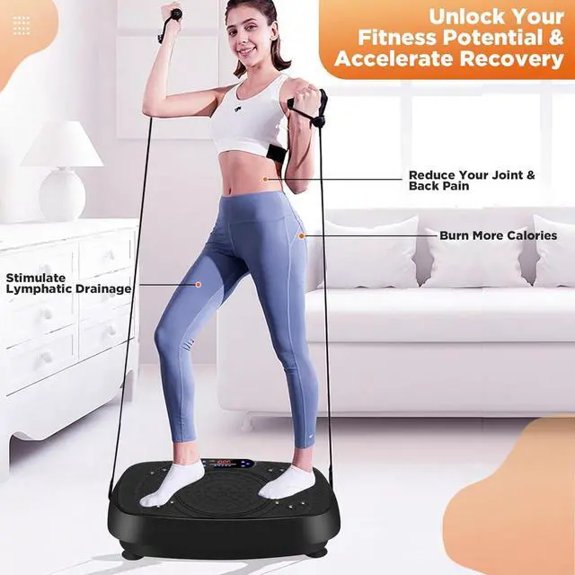 Alt view image 6 of 7 - Vibration Plate Exercise Machine, Full Body Exercise Equipment, Power Board Vibration Platform