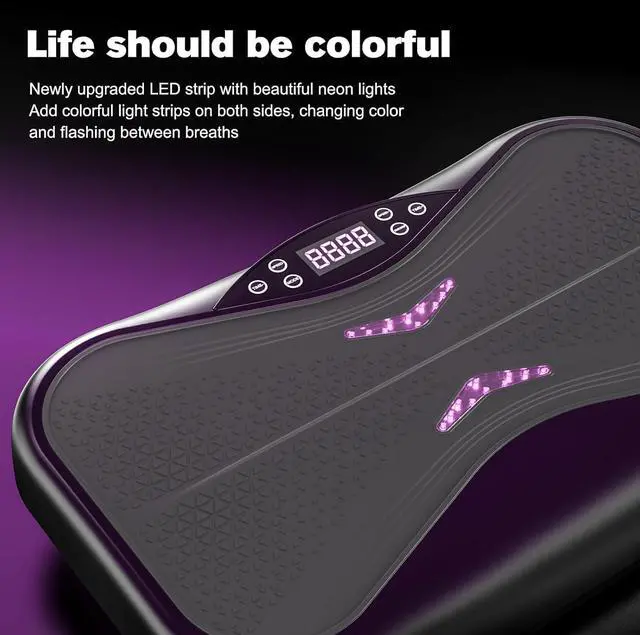 Alt view image 2 of 6 - DERACY Vibration Plate Exercise Machine Whole Body Workout 3D XL Platform Shaker with Resistance Bands for Weight Loss, Body Shaping and Fat Burning