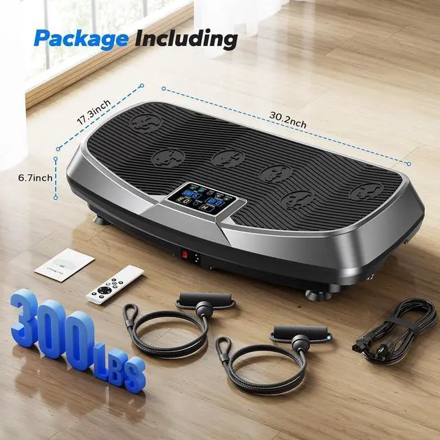 Alt view image 7 of 7 - MERACH Vibration Plate Exercise Machine, 3D Vibration Plate with Oscillation Pulse Mode, Vibrating Plate Exercise Machine for Women Men, Exercise Equipment for Home