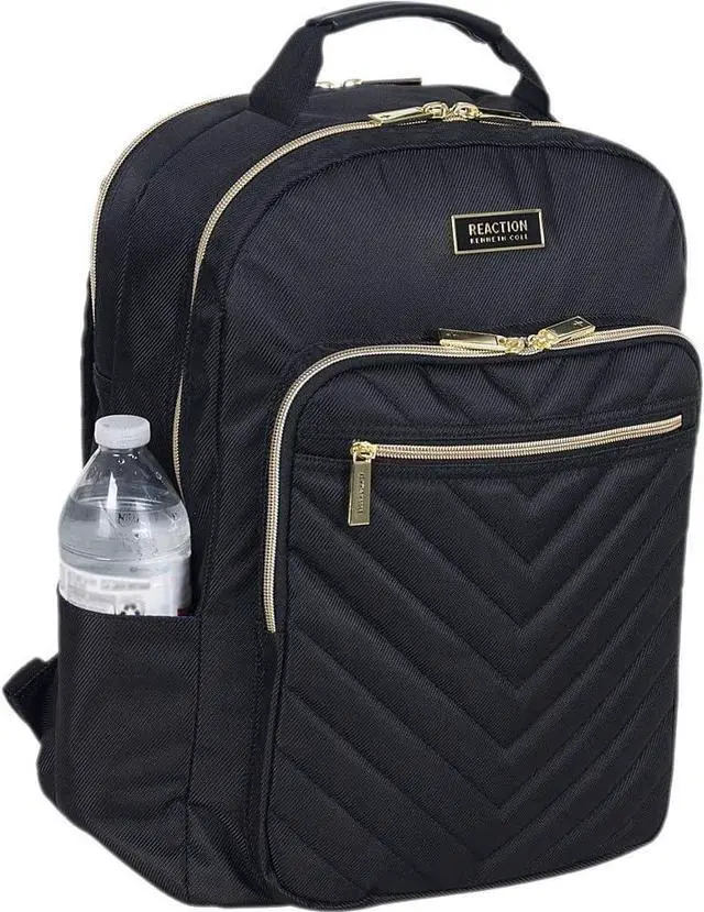 Alt view image 7 of 7 - Kenneth Cole REACTION Women's Chelsea Chevron 15" Laptop and Tablet Backpack, Navy