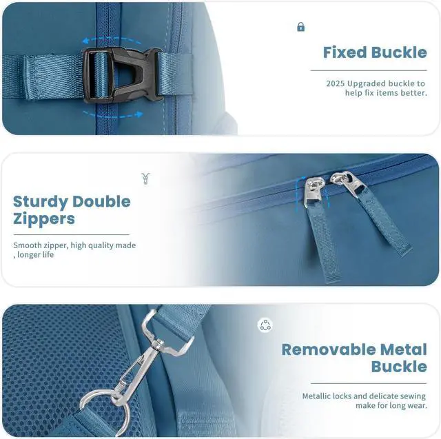 Alt view image 7 of 7 - Travel Backpack, Flight Approved Backpack, College Backpack Bag, Casual Daypack, Hiking Backpack, Waterproof Carry On Business Backpack, Fit 16 Inch Laptop