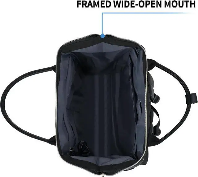 Alt view image 2 of 6 - KROSER Laptop Backpack 17" Stylish Backpack Water Repellent College Casual Daypack with USB Port Travel Business Work Bag for Men/Women-Black