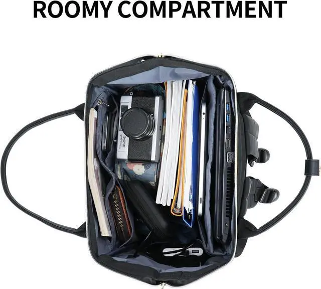 Alt view image 3 of 6 - KROSER Laptop Backpack 17" Stylish Backpack Water Repellent College Casual Daypack with USB Port Travel Business Work Bag for Men/Women-Black