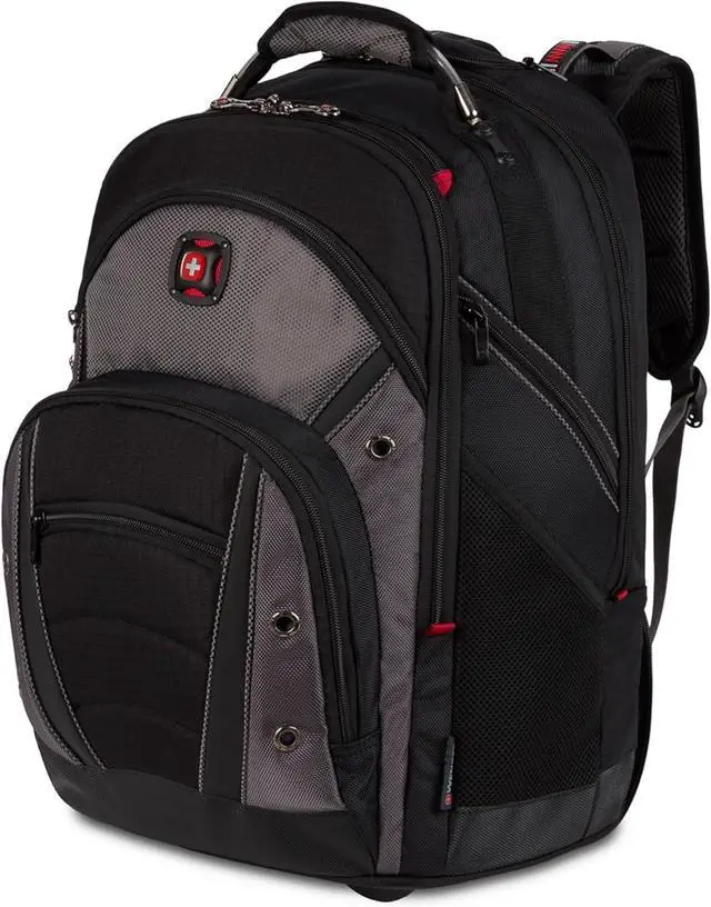Main image of Wenger Synergy Laptop Backpack, Fits 16 Inch Laptop, Men's and Women's Laptop Bag, Black/Grey
