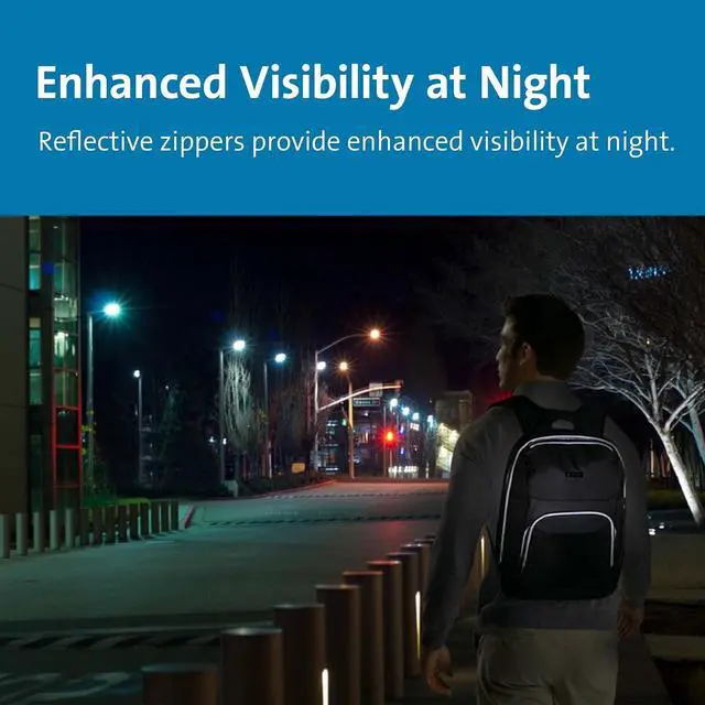 Alt view image 6 of 7 - Kensington Triple Trek Slim Laptop Backpack for MacBooks, Chromebooks, Tablets & Ultrabooks up to 13-Inch-14-Inch (K62591AM), Black