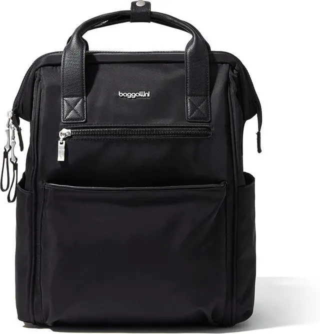 Main image of Baggallini Soho Backpack - Travel Laptop Backpack for Women - Lightweight Water-Resistant Luggage Bag, Black