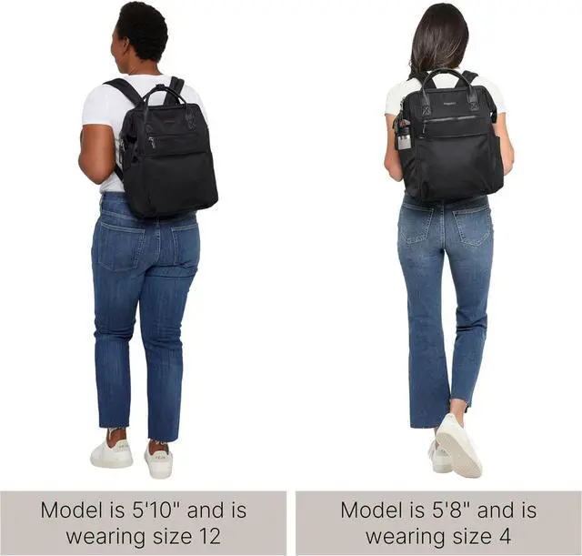 Alt view image 5 of 7 - Baggallini Soho Backpack - Travel Laptop Backpack for Women - Lightweight Water-Resistant Luggage Bag, Black