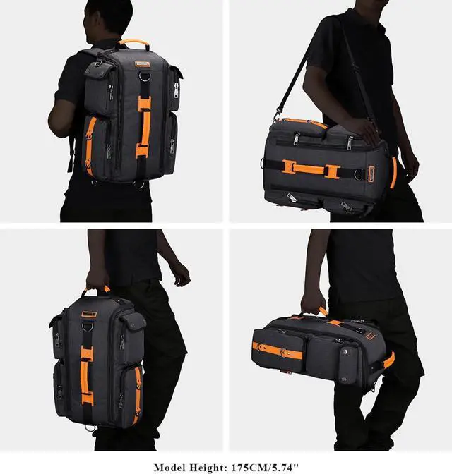 Alt view image 2 of 7 - WITZMAN Travel Backpack for Men Carry On Backpack Duffel Bag Large Capacity Laptop Backpack 17 Inch (6695 Black)