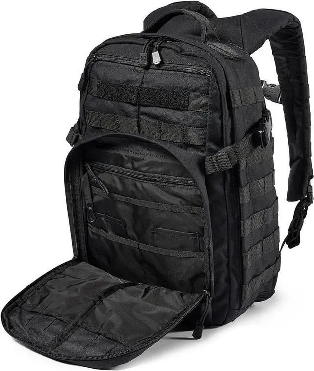 Alt view image 3 of 6 - 5.11 Tactical Backpack  Rush 12 2.0  Military Molle Pack, CCW with Multiple Compartments, 24 Liter, Small, Style 56561, Black