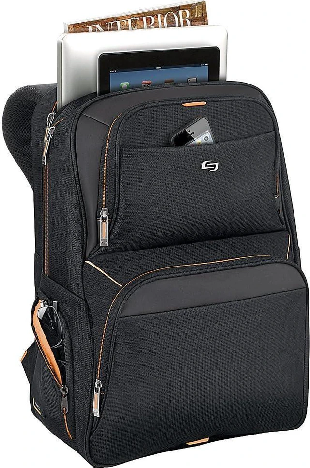 Alt view image 2 of 7 - Solo New York UBN701-4 17.3 Inch Laptop Backpack, Black, 17.5 x 11.75 x 8