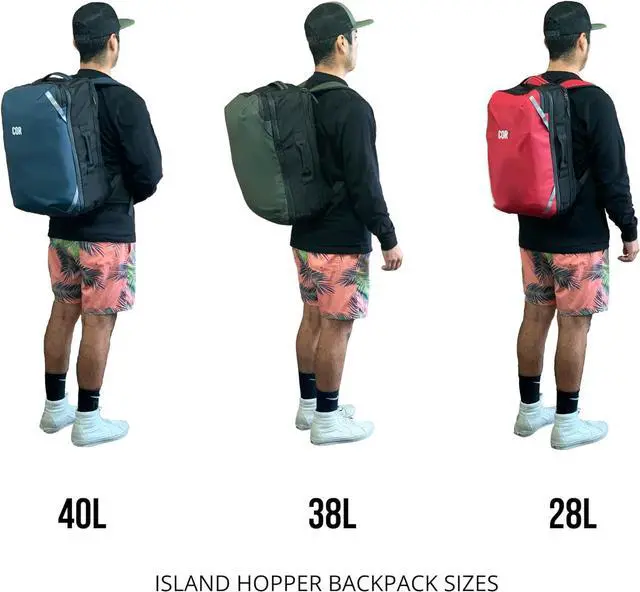 Alt view image 6 of 6 - COR Surf Travel Backpack Laptop Backpack 28L Black