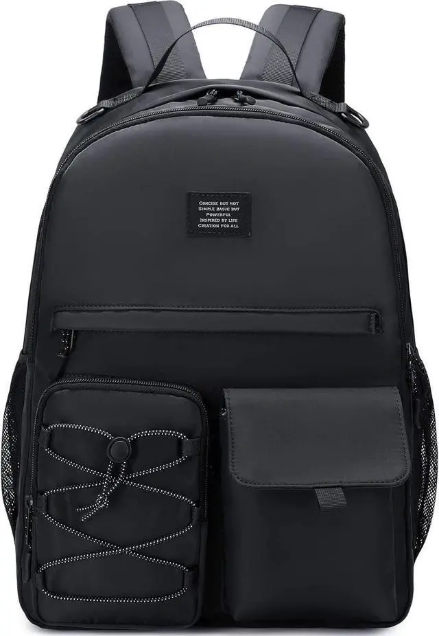 Main image of Lohol Fashion Backpack with Anti Theft Pocket, Water Resistant Travel Daypack for Teen Girls & Boys (Black)