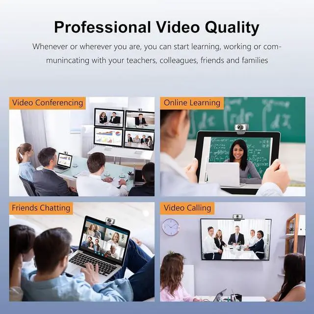 Alt view image 5 of 7 - Wide Angle Webcam,120 Degree Large View Spedal 920 Pro Video Conference Camera, Full HD 1080P Live Streaming Web Cam with Built-in Microphone, USB Webcam for Mac, PC, Laptop and Desktop