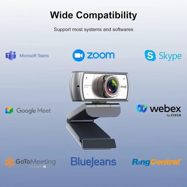Alt view image 7 of 7 - Wide Angle Webcam,120 Degree Large View Spedal 920 Pro Video Conference Camera, Full HD 1080P Live Streaming Web Cam with Built-in Microphone, USB Webcam for Mac, PC, Laptop and Desktop