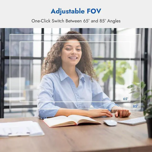 Alt view image 6 of 7 - ROCWARE RC28 Webcam with Cardioid & Omnidirectional Microphone | HiFi Mode for Studio-Quality Audio, AI Noise Cancellation & Raw Audio Modes | 1080P 60FPS Web Cam for Streaming/Meetings/Beginners