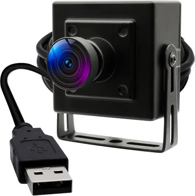 Main image of Fisheye USB Camera Wide Angle 1080P 30fps - H.264 Low Light Webcam with Microphone for PC Windows MacOS Linux Android - Metal Housing Security Camera for Video Calls, 3d Printer, Zoom/Skype/Teams