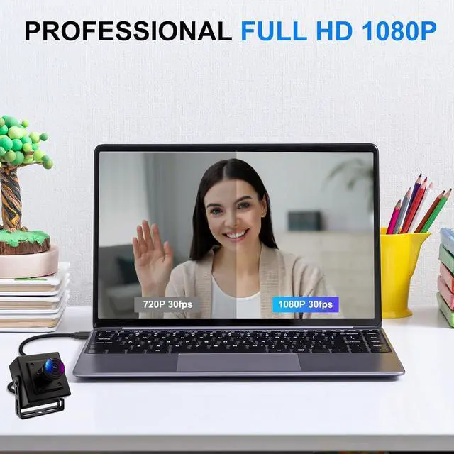 Alt view image 3 of 7 - Fisheye USB Camera Wide Angle 1080P 30fps - H.264 Low Light Webcam with Microphone for PC Windows MacOS Linux Android - Metal Housing Security Camera for Video Calls, 3d Printer, Zoom/Skype/Teams