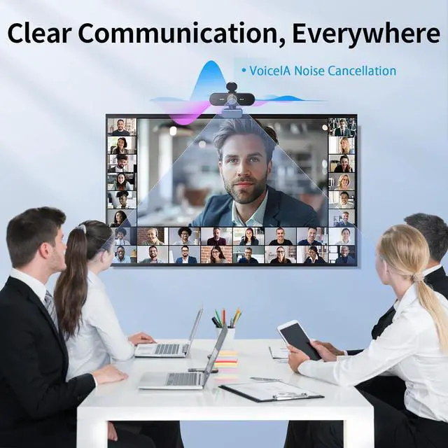 Alt view image 4 of 7 - EMEET NOVA 4K Webcam for PC - Ultra 4K HD, PDAF Autofocus, Dual Noise-Cancelling Mics, 73° FOV, Auto Light Correction, USB-A, Privacy Cover, Ideal for High-End Business Meetings&Live Streaming