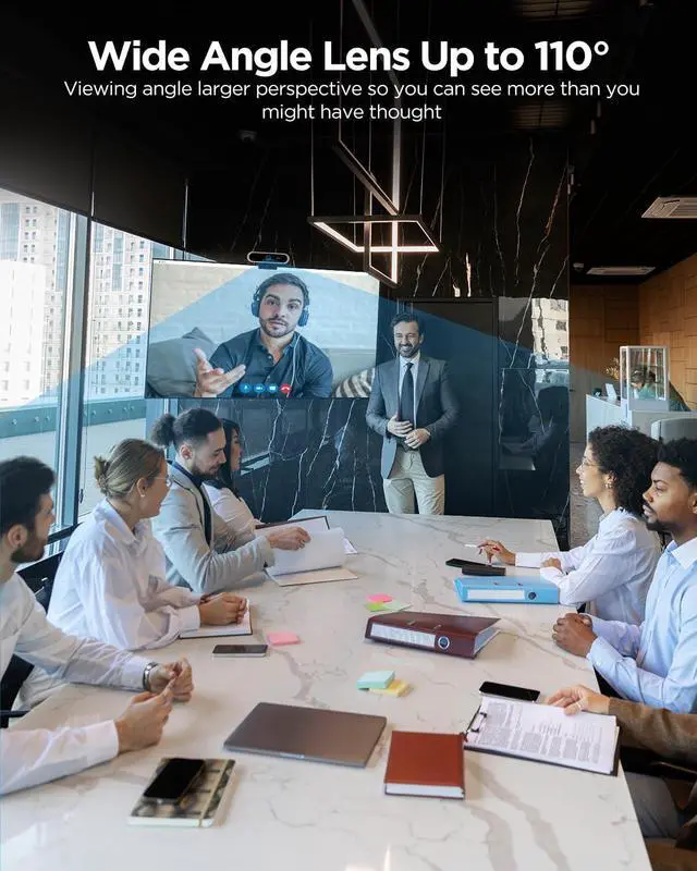 Alt view image 6 of 7 - Webcam 4K with Microphone and Webcam Cover Plug and Play with Auto Light Correction for Laptop PC Desktop for Live Streaming Video Call Conference Online Lessons Game