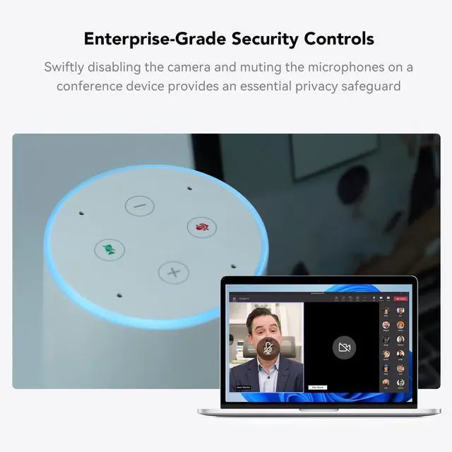 Alt view image 7 of 7 - C20(2nd Gen) HD Conference Webcam, 1080P Video Conferencing Camera with Microphone and Speaker, All in One Computer for Desktop, 13ft Voice Pickup, AI Noise-Cancellation, USB Plug&Play by DT