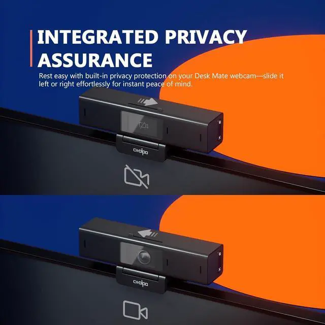 Alt view image 6 of 7 - Desk Mate - Hybrid HDR Streaming Webcam with AutoFocus & Tracking, HD 1080p Noise Reduction, Software Control for Google Gemini