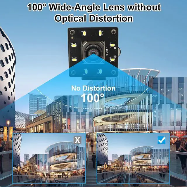 Alt view image 2 of 7 - 4k USB Camera Autofocus 100 Degree No Distortion Lens Color Night Vision Webcam for Computer UVC USB2.0 Lightburn Cam Plug and Play for Raspberry Pi Linux Mac OS Jetson Nano