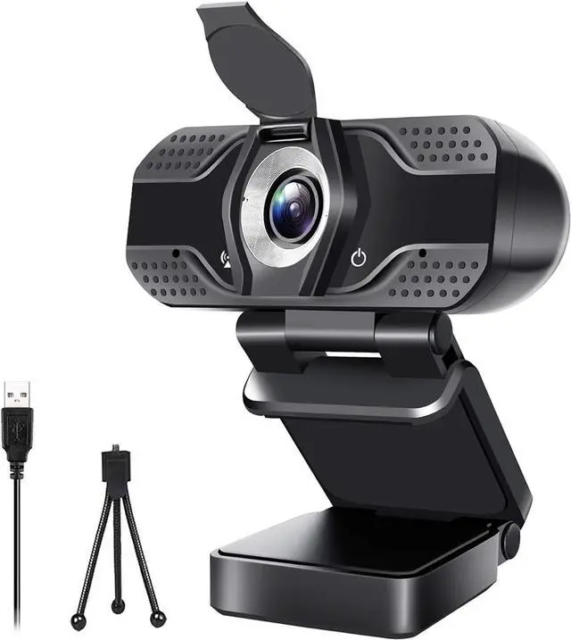 Main image of Full HD 1080P Webcam with Microphone, Adjustable FOV, Zoom, Software Control & Privacy Cover, USB HD Computer Web Camera, Plug and Play, for Zoom/Skype/Teams, Conferencing and Video Calling