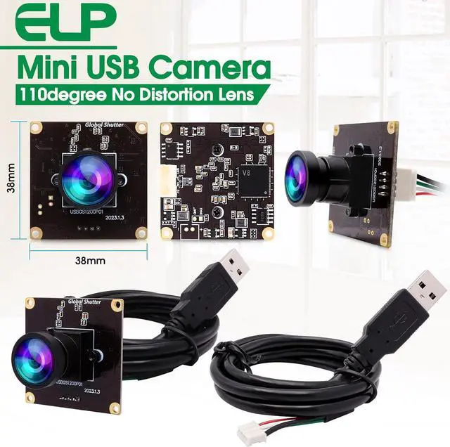 Alt view image 5 of 7 - Wecamera_usb High Speed Wide Angle Global Shutter USB Camera Module for Computer 1080P Mini Webcam Board High Frame 90fps Web PC Camera Board for Laptop Raspberry Pi (110degree No Distortion Lens)