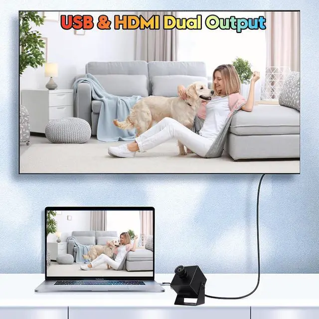 Alt view image 4 of 7 - SVPRO HDMI Camera 4K USB3.0 Webcam 60FPS Wide Angle USB Camera 120 Degree M12 Lens Streaming Camera 4K 60FPS H.264 External Computer Camera,TV Camera