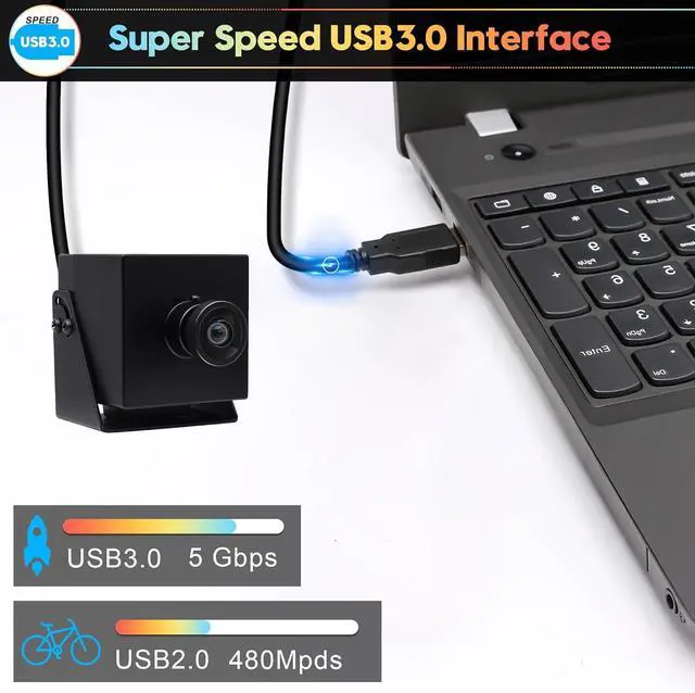 Alt view image 3 of 7 - SVPRO HDMI Camera 4K USB3.0 Webcam 60FPS Wide Angle USB Camera 120 Degree M12 Lens Streaming Camera 4K 60FPS H.264 External Computer Camera,TV Camera
