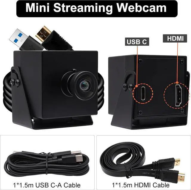 Alt view image 6 of 7 - SVPRO HDMI Camera 4K USB3.0 Webcam 60FPS Wide Angle USB Camera 120 Degree M12 Lens Streaming Camera 4K 60FPS H.264 External Computer Camera,TV Camera