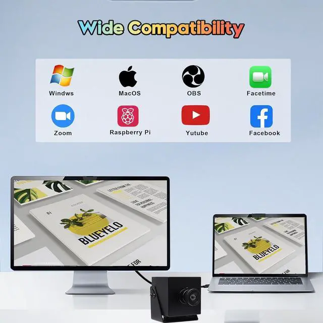 Alt view image 7 of 7 - SVPRO HDMI Camera 4K USB3.0 Webcam 60FPS Wide Angle USB Camera 120 Degree M12 Lens Streaming Camera 4K 60FPS H.264 External Computer Camera,TV Camera
