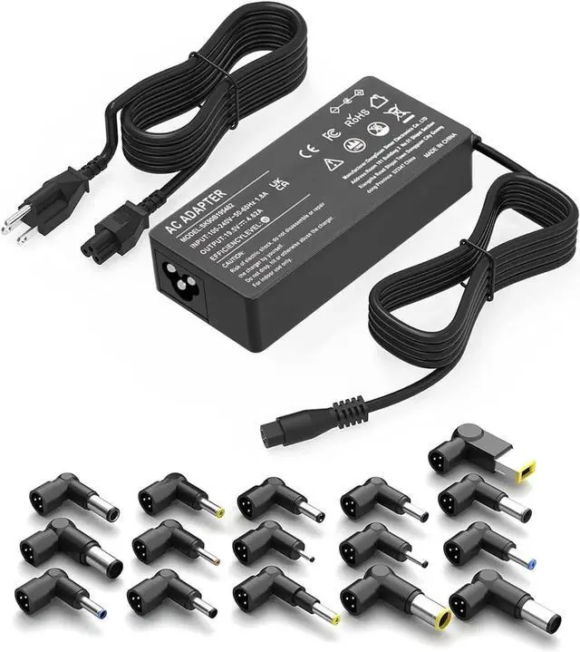 Main image of 90W Universal AC Adapter Laptop Charger Replacement for  HP    IBM  Fujitsu Gateway Notebook Ultrabook Chromebook Power Supply Cord with 16 Tips