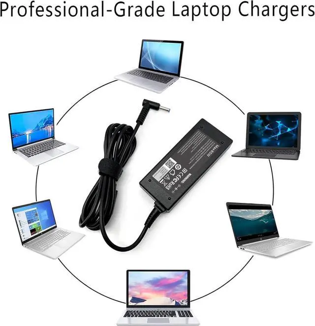 Alt view image 5 of 7 - Charger for HP Laptop Computer 65W 45W HP Chromebook/Probook450 650 640 G5 G4 G6 G7 G8 Elitebook/Pavilion/x360 11 13 14 15 17 Zbook Notebook 15 17 AC Power Adapter HP Laptop Charger