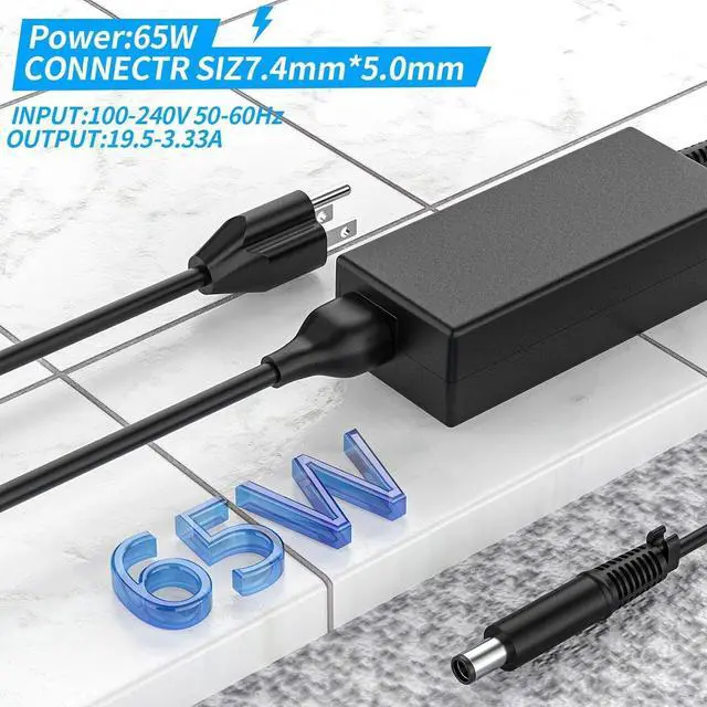 Alt view image 3 of 4 - 19.5V 3.33A 65W Laptop Charger Fit for HP Pavilion G4 G6 G7 G32 G42 G56 G60 G61 G62 G71 G72 DV3 DV4 DV5 DV6 DV7 DM4 M6 M7 Power Adapter Supply Cord