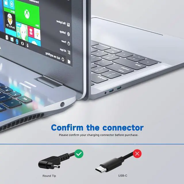 Alt view image 4 of 6 - 65W N15Q8 N15Q9 N15Q10 Laptop Charger for Acer ChromeBook 11 R11 13 14 15 CB3 CB5 C720 C720P C731 C738T C740 C810 C730E CB5-571 ADP-45FE F; Acer Aspire 11 C740-C4PE PA-1450-26 AC Adapter 19V 3.42A