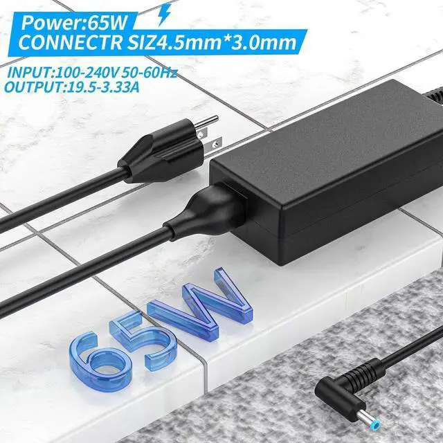 Alt view image 2 of 7 - 19.5V 3.33A 65W Laptop Charger Fit for HP 430 G3 430 G4 430 G5 440 G1 440 G3 440 G4 440 G5 440 G6 450 G3 450 G4 450 G5 450 G6 455 G3 455 G4 455 G5 470 G3 470 G4 470 G5 Power Adapter Supply Cord