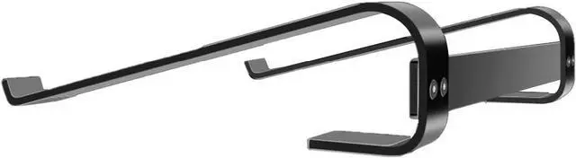 Alt view image 2 of 6 - MMOBIEL Laptop Stand - Riser 10 to 18 inches - Ventilated Holder Universal - Laptop Stand for Desk Compatible with MacBook, Notebook, ASUS and More - Incl. Tools - Black Aluminum