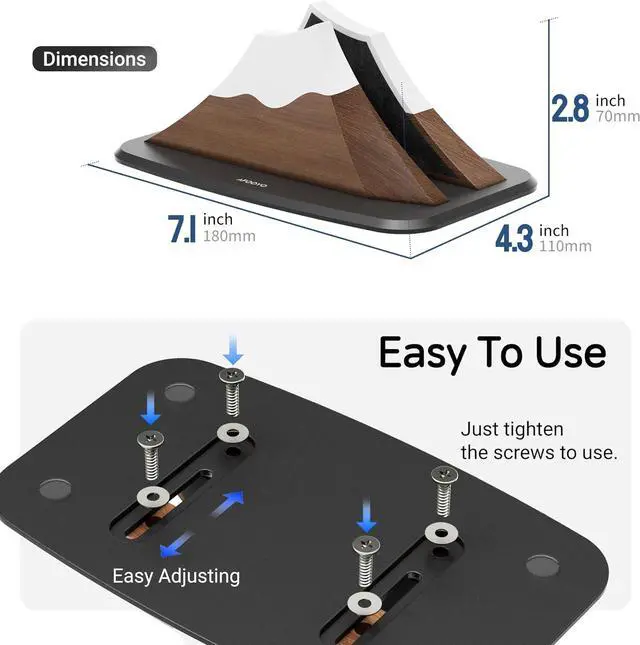 Alt view image 7 of 7 - Vertical Laptop Stand - Snow Peak-Shaped Wooden Holder Dock Compatible with MacBook, Surface, Chromebook, Dell & More - Space-Saving Design for All Laptops,Walnut Finish