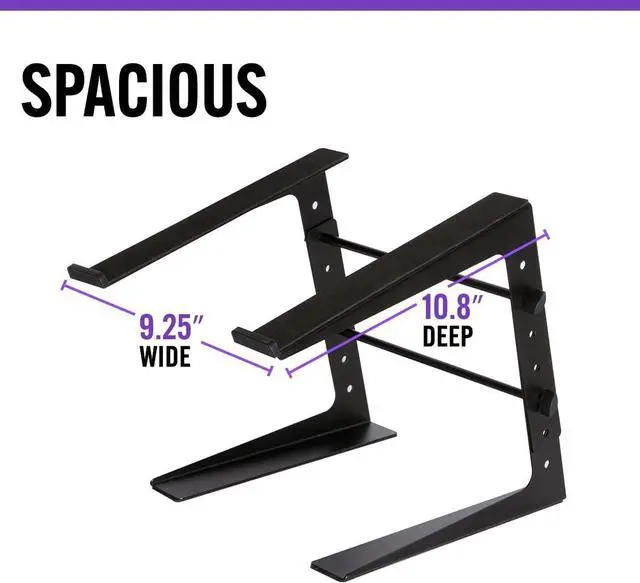 Alt view image 2 of 5 - On-Stage LPT5000 Laptop Computer Stand, Black