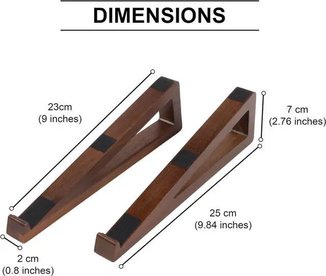 Alt view image 7 of 7 - S&A WOODCRAFT Wooden Laptop Stand, Portable Desk Laptop Holder for Tablet with Carry Pouch, Compact Travel Laptop Stand with Protective Silicone Pads, Suitable for Laptops and Tablets