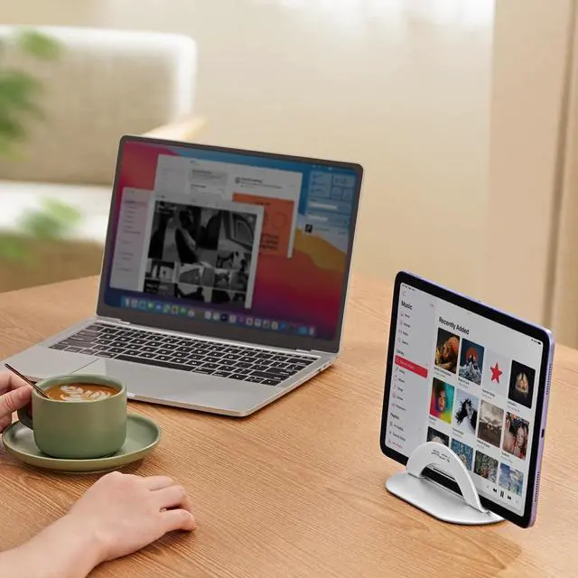 Alt view image 3 of 7 - JARLINK Aluminum Body Vertical Laptop Stand, Adjustable Desktop Stand Holder, Space Saving Laptop Holder Fits All MacBook/iPad/Surface/Samsung/HP/Dell/Lenovo/Chromebook/Gaming Laptops (Silver)