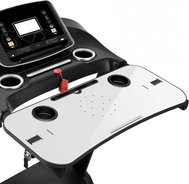 Alt view image 2 of 7 - Treadmill Desk Attachment 36 Inches Tread Tray Workstation, Laptop Stand Holder for Notebooks, Tablets, Phone,Cup,Ergonomic Platform with Cooling Holes & Edge Protector