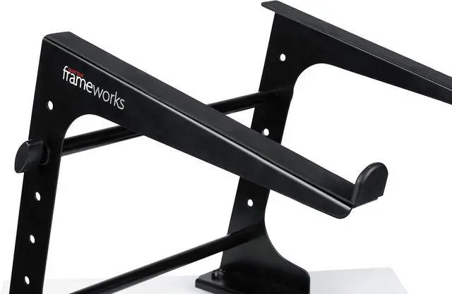 Alt view image 7 of 7 - Gator Frameworks Portable Desktop Laptop/DJ Controller Stand with Fixed Height; (GFWLAPTOP1000)