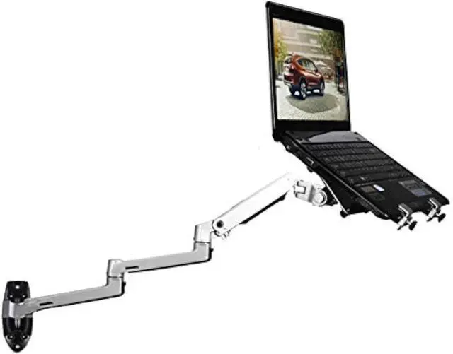 Main image of XSJ8013WT Wall Mount Laptop Holder Ultra Long Arm Aluminum Mechanical Spring Full Motion Laptop Mount Arm Monitor Holder Lapdesk (Black)