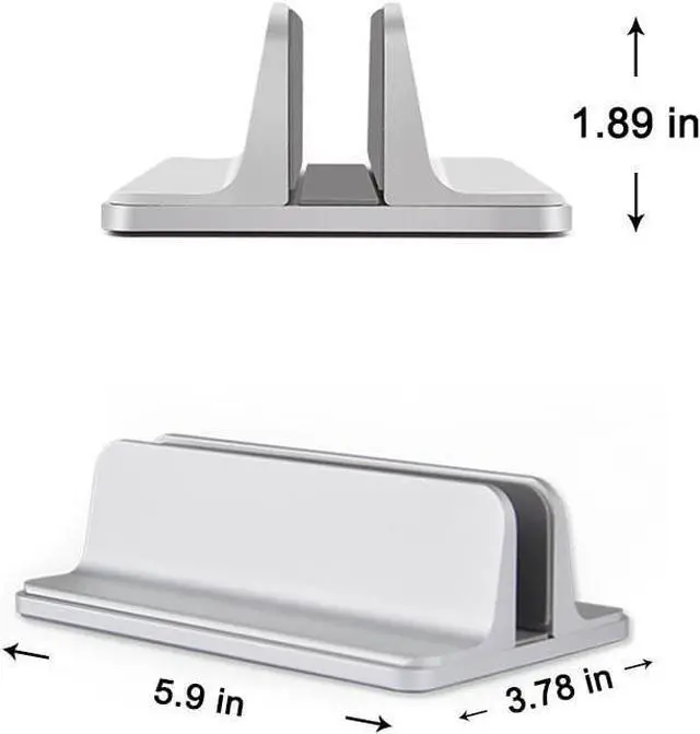 Alt view image 6 of 7 - ORANGEHOME Vertical Laptop Stand, Laptops Cradle Holder, Laptop Standing Desk Dock with Adjustable Size, Laptop Computer Accessories Holder for MacBook Pro/Air Dell Hp Surface iPad-Silver